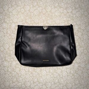 Bergdorf Goodman Black Vegan Leather Clutch